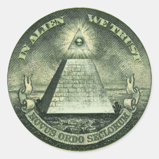 Rond En Alien nous faisons confiance Sticker