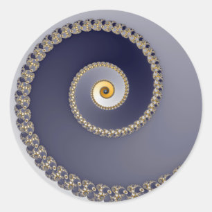 Rond En bas - Sticker fractal