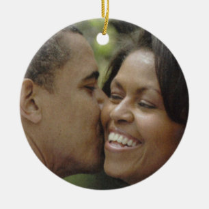 Rond En Céramique AMOUR PRÉSIDENTIEL, ornement de BARACK OBAMA