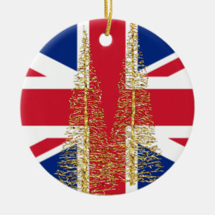 Rond En Céramique Angleterre Anglais drapeau britannique ornement de