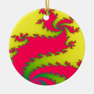Rond En Céramique Anniversaire du dragon chinois ornement fractal