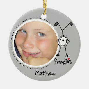 Rond En Céramique Chiffre masculin ornement de bâton de gymnastique