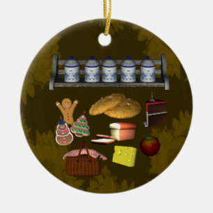 Rond En Céramique Cookies Traitements Alimentation Cuisine Ornement