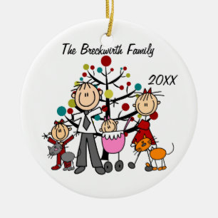 Rond En Céramique Couples, deux filles, ornement de vacances de deux