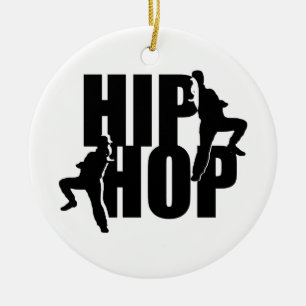Rond En Céramique Hip hop Dance Girls Text Design Ornement
