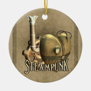 Rond En Céramique I ornement personnalisé par Steampunk de coeur