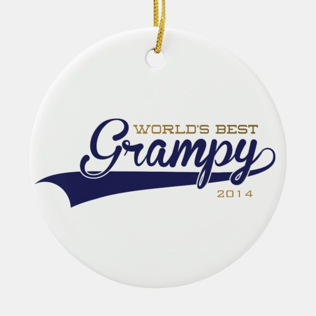 Rond En Céramique Le meilleur ornement de Grampy du monde (Devant)