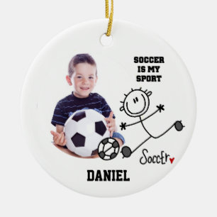 Rond En Céramique Le soccer est mon ornement photo sport