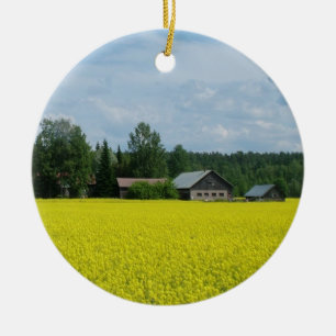Rond En Céramique ornement champêtre finlandais