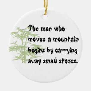 Rond En Céramique Ornement chinois de Noël de proverbe