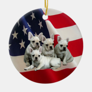 Rond En Céramique Ornement de bouledogue français