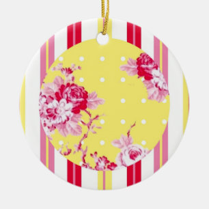 Rond En Céramique Ornement de chalet vintage