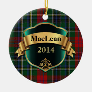 Rond En Céramique Ornement de coutume de plaid de tartan de MacLean