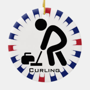 Rond En Céramique Ornement de curling personnalisé