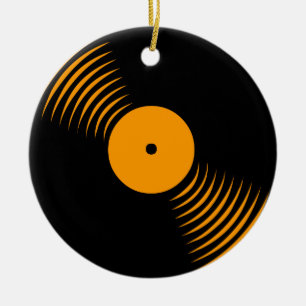 Rond En Céramique Ornement de disque vinyle rétro Corey Tiger 80s