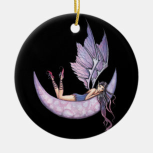 Rond En Céramique Ornement de fée violette