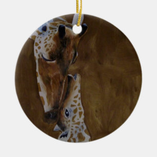Rond En Céramique Ornement de girafe