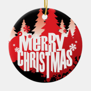 Rond En Céramique Ornement de Joyeux Noël