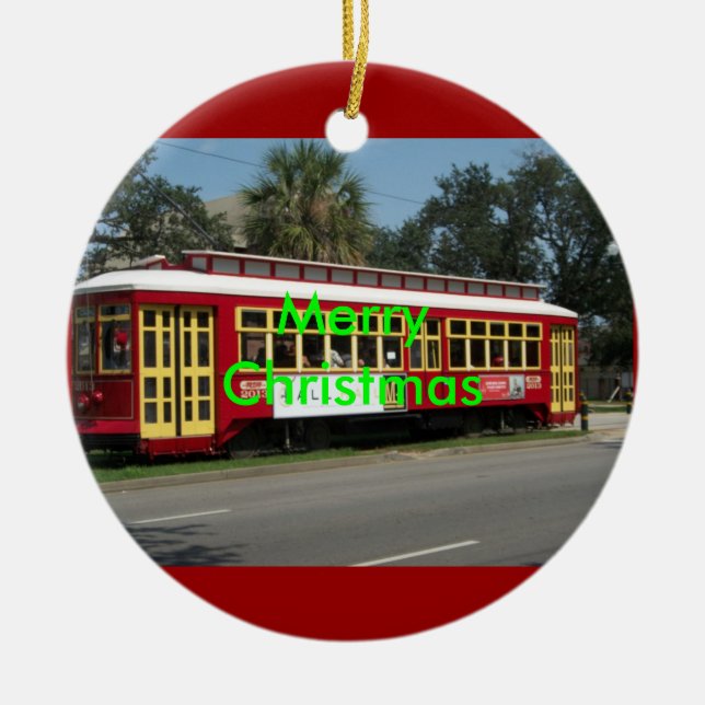 Rond En Céramique Ornement de Joyeux Noël (Devant)