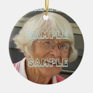 Rond En Céramique Ornement de mémorial de photo