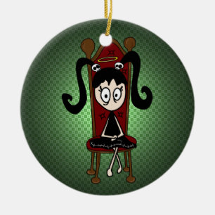 Rond En Céramique Ornement de "peu d'ange"