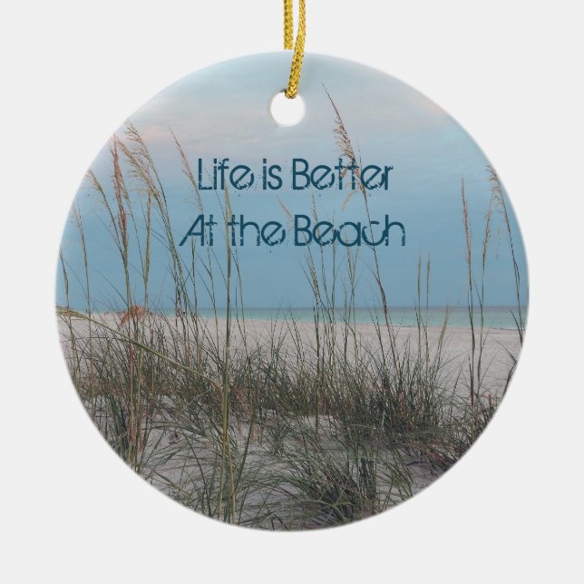 Rond En Céramique Ornement de plage (Devant)