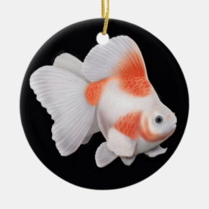 Rond En Céramique Ornement de poisson rouge de rose des vents de