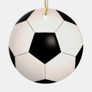 Rond En Céramique Ornement de soccer / Décor - SRF