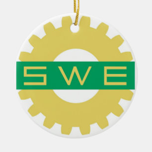 Rond En Céramique Ornement de SWE (société des ingénieurs de femm