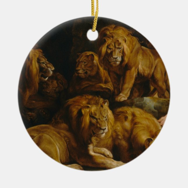 Rond En Céramique Ornement Den des Lions (Devant)