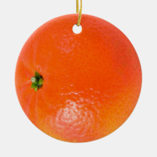 Rond En Céramique Ornement d'orange de clémentine