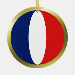 Rond En Céramique Ornement du drapeau de Guyane