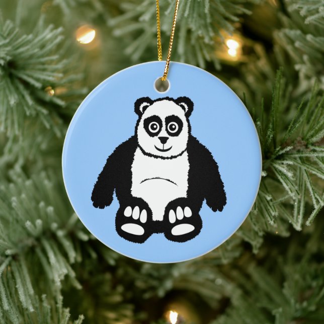 Rond En Céramique Ornement du panda (Arbre)