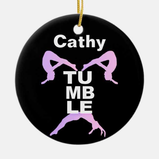 Rond En Céramique Ornement noir croulant de Customizeable (Devant)