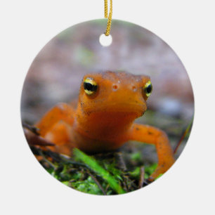 Rond En Céramique Ornement rouge de Noël d'Eft