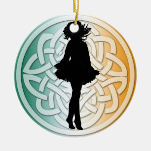 Rond En Céramique Ornement traditionnel de danseur irlandais
