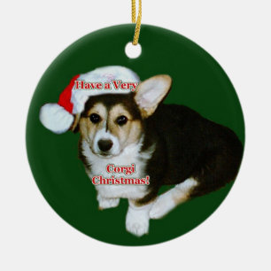 Rond En Céramique Très un ornement de chiot de Gimli de Noël de