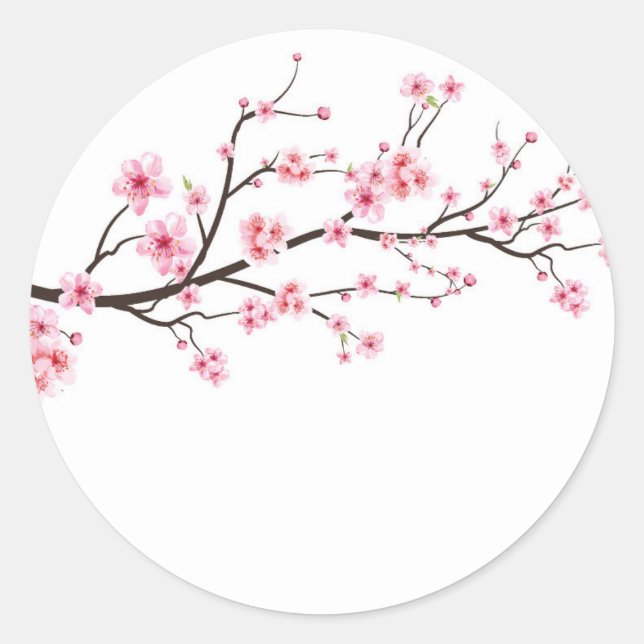 ROND ENVELOPE SEAL STICKER : SAKURA BLOSSOMS (Devant)