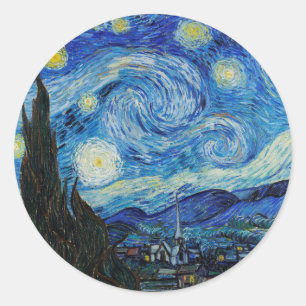 ROND ENVELOPE SEAL STICKER : VINCENT VAN GOGH