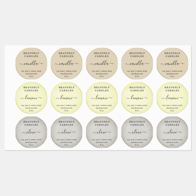 Rond — Étiquettes PLEINEMENT MODIFIÉS (Feuille)