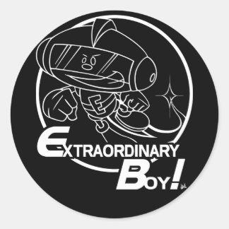 Rond Extraordinaire Garçon ! Sticker foncé
