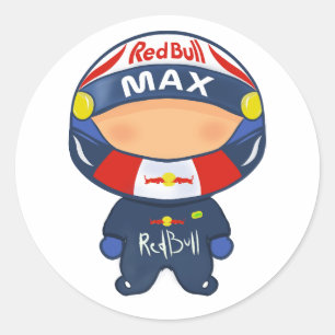 Rond F1 Sticker RedBull Max Verstappen Formule