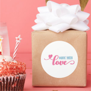 Rond Fabriqué avec amour - Sticker pour petites entrepr