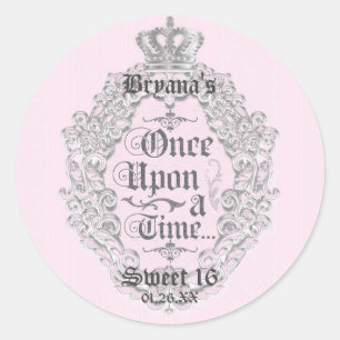 Rond Fairytale Vintage Une Fois Sur... Sticker