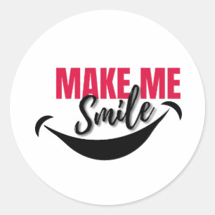 Rond Faites-moi sourire Sticker Classic Round
