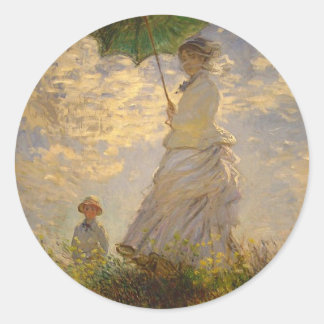 Rond Femme avec un parasol, 1875 Sticker