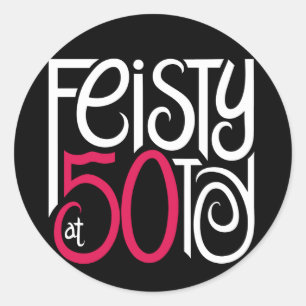 Rond Fête à 50 Sticker noir