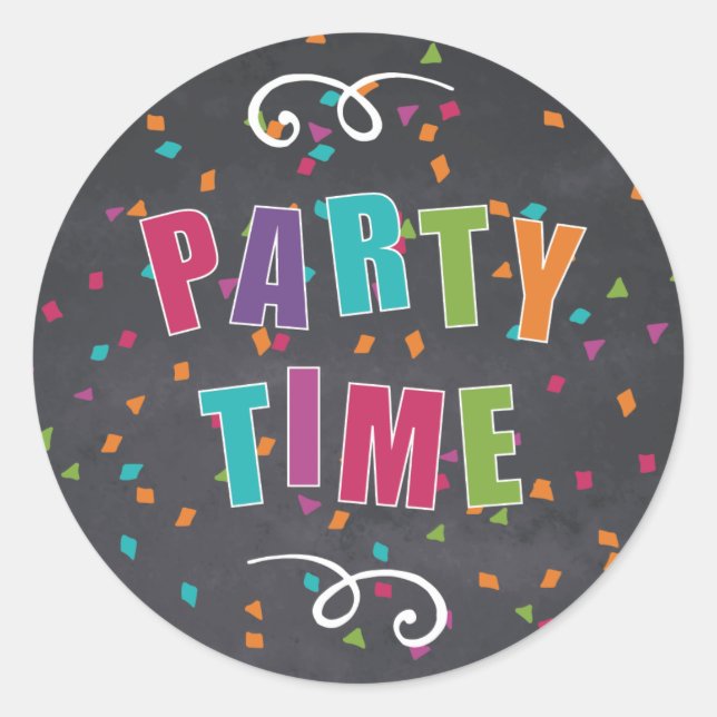 Rond Fête d'anniversaire pour enfants - Sticker (Devant)