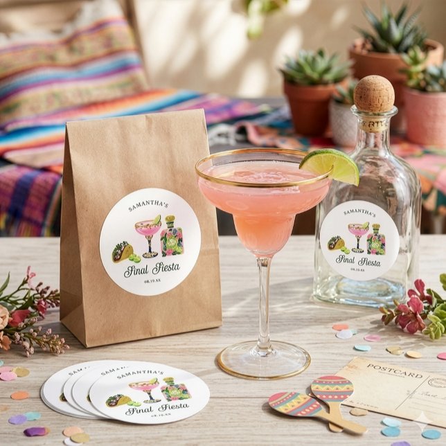 Rond Final Fiesta Sticker | Bachelorette Favor (Créateur téléchargé)