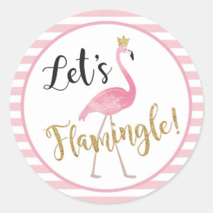 Rond Flamingle ! Sticker Flamant rose
